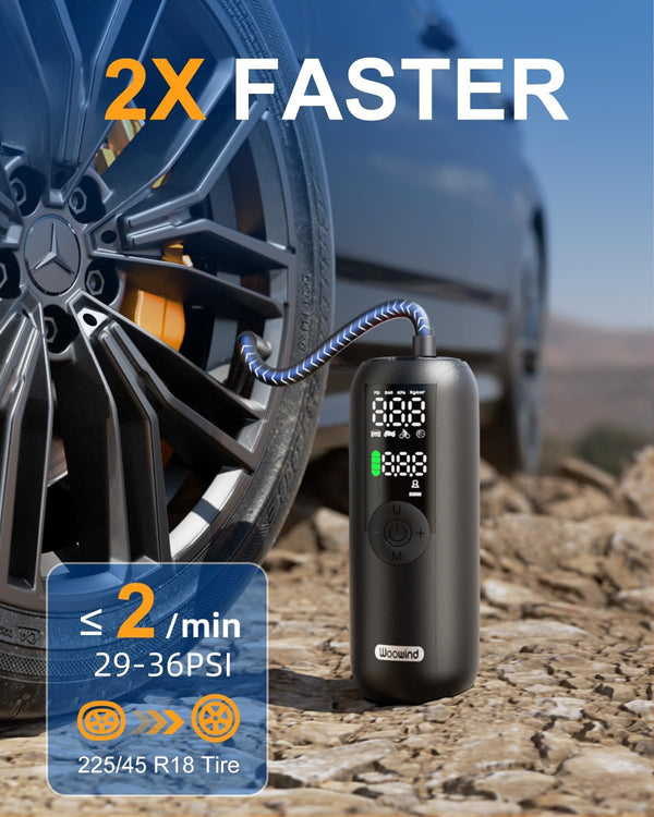 woowind lp1 tire inflator inflates 2 times faster than others