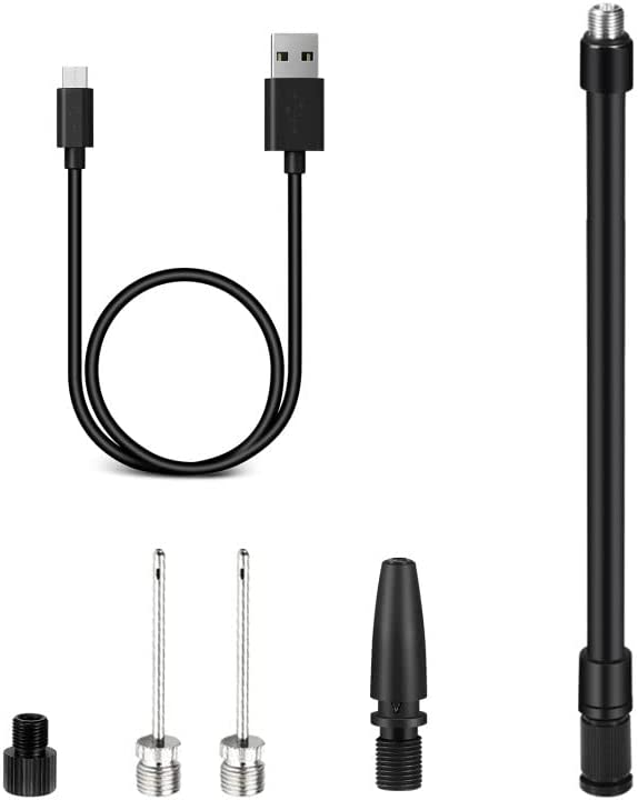 Woowind Presta- und Schrader-Ventil-Adapterkugel mit USB-Kabel